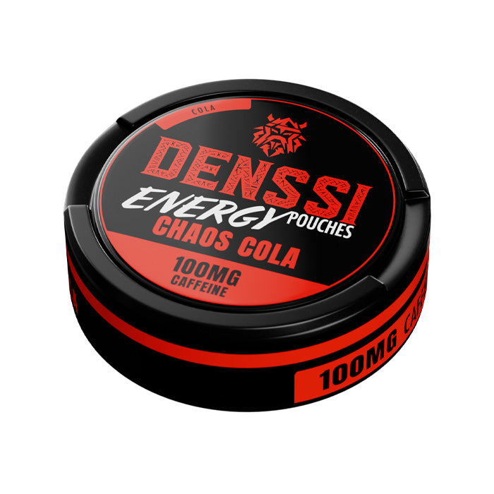 Tub of 15 Denssi Chaos Cola 100mg Caffeine Pouches