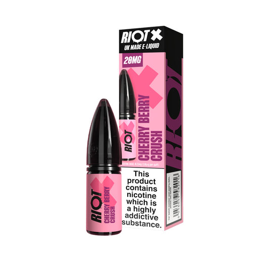 Cherry Berry Crush Riot X 10ml Nic Salt E-Liquid and Box