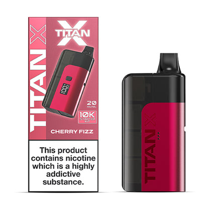 Cherry Fizz Titan X Prefilled Vape Kit and Box