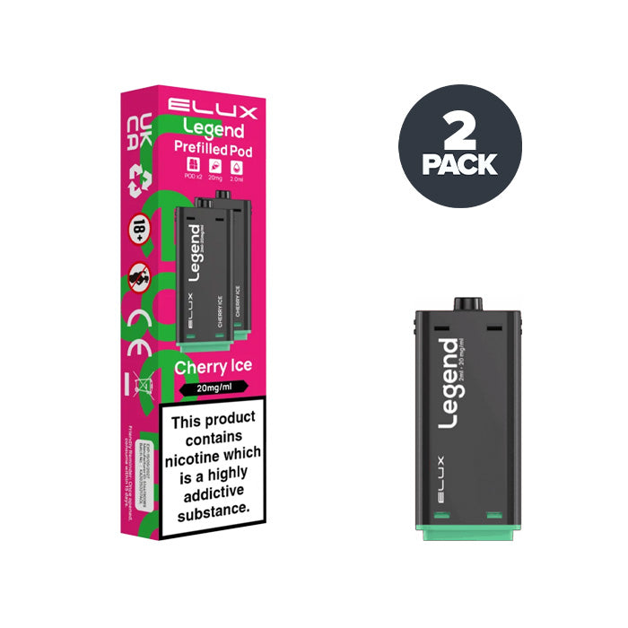 Cherry Ice Elux Legend 1500 2 in 1 Prefilled Pod and Box