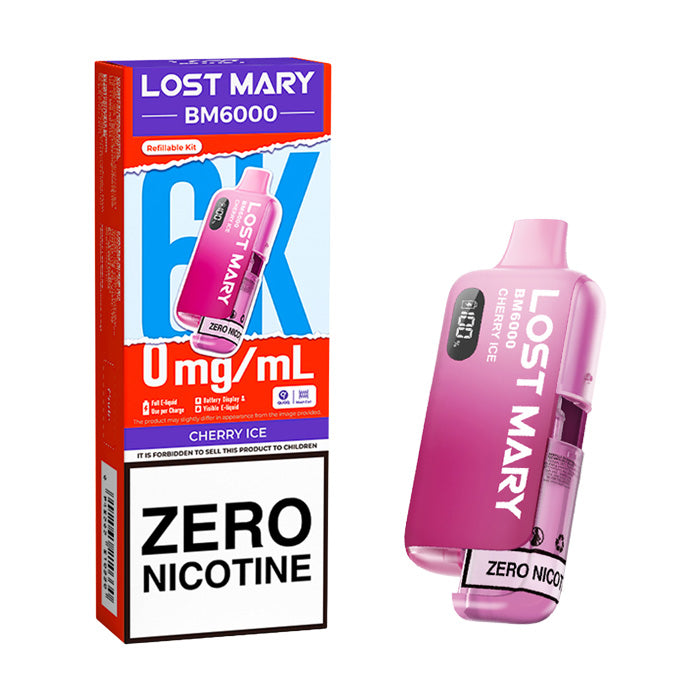 Cherry Ice Lost Mary BM6000 0mg Kit and Box
