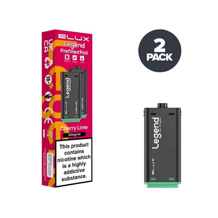Cherry Lime Elux Legend 1500 2 in 1 Prefilled Pod and Box