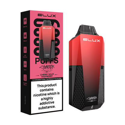 Cherry Sour Raspberry Elux Cyberover 6K Prefilled Pod Kit and Box