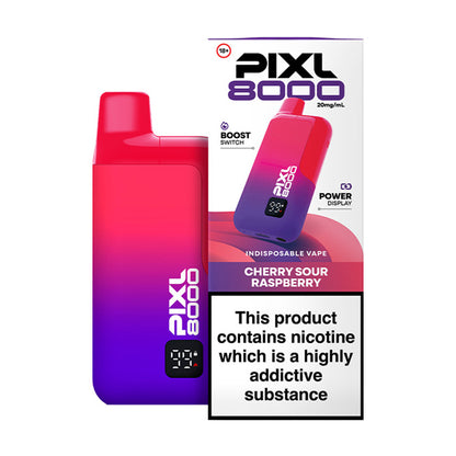 Cherry Sour Raspberry PIXL 8000 Prefilled Pod Kit and Box