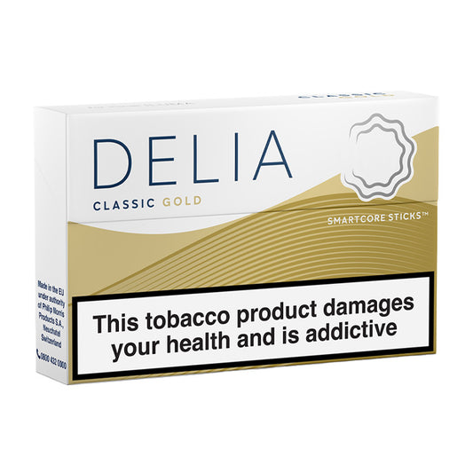 Pack of Classic Gold IQOS DELIA Smartcore Tobacco Sticks