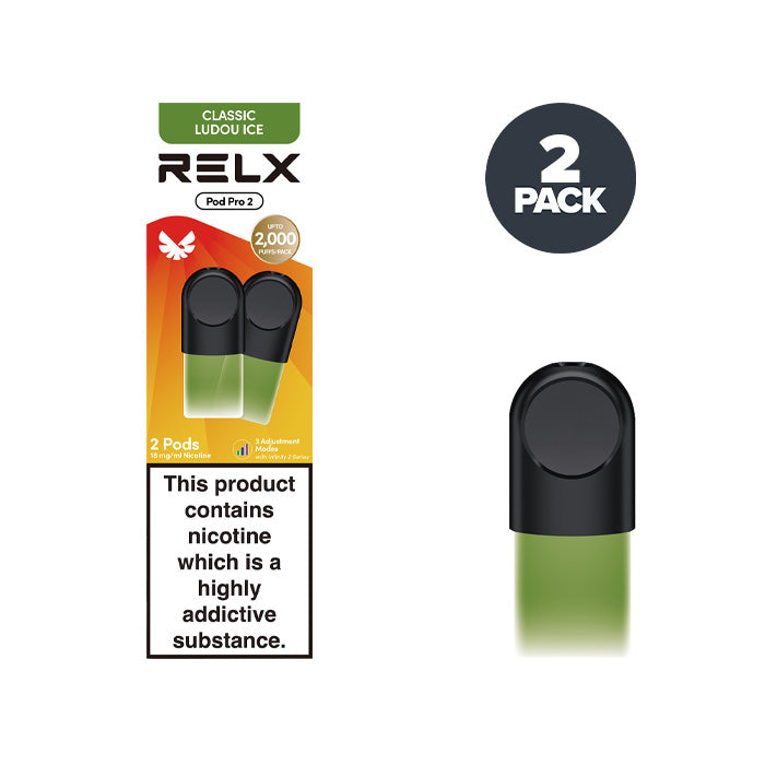 Classic Ludou Ice Relx Pod Pro 2 Pod and Box