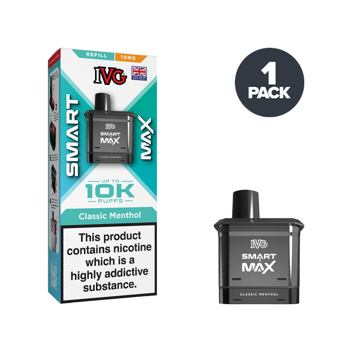 Classic Menthol 10mg IVG Smart Max Refill Pack and Box