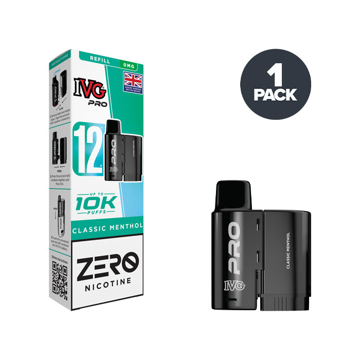 Classic Menthol IVG Pro 12 0mg Refill Pack