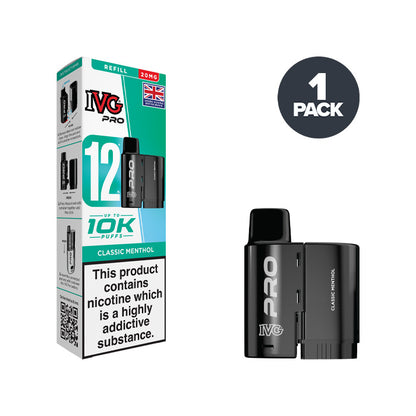 Classic Menthol IVG Pro 12 20mg Refill Pack