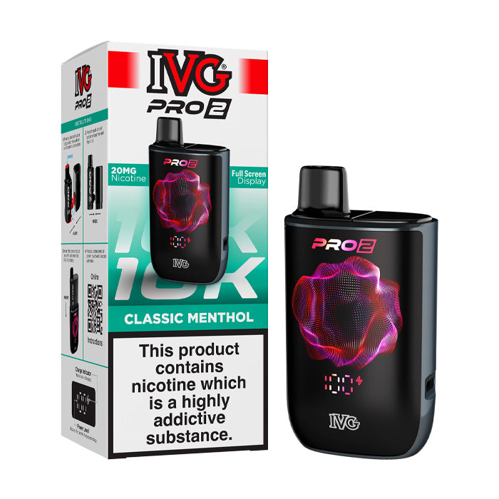 Classic Menthol IVG Pro 2 Prefilled Pod Kit and Box