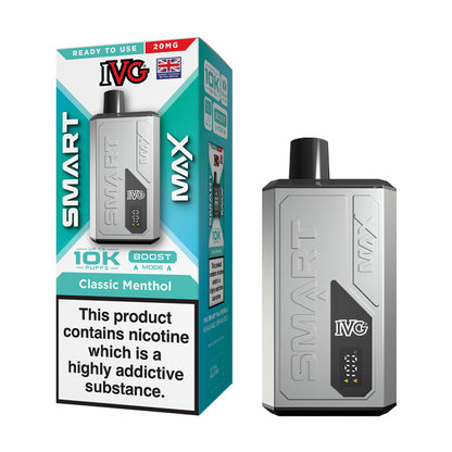 Classic Menthol IVG Smart Max Prefilled Pod Kit and Box