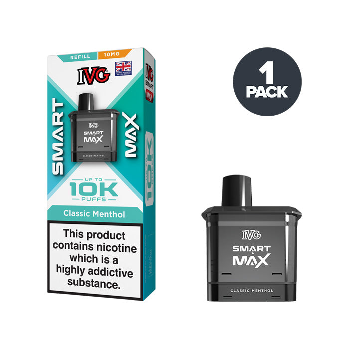 Classic Menthol IVG Smart Max 10mg Refill Pack and Box