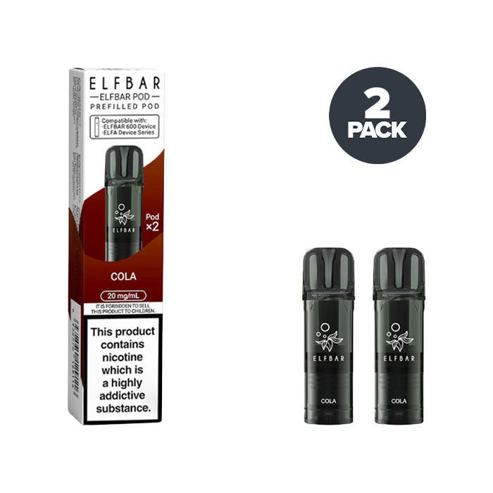 Two Cola Elf Bar 600 Prefilled Pods with Box