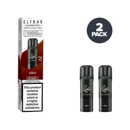 Two Cola Elf Bar 600 Prefilled Pods with Box