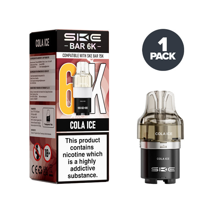Cola Ice SKE Bar 6K Refill Pack and box