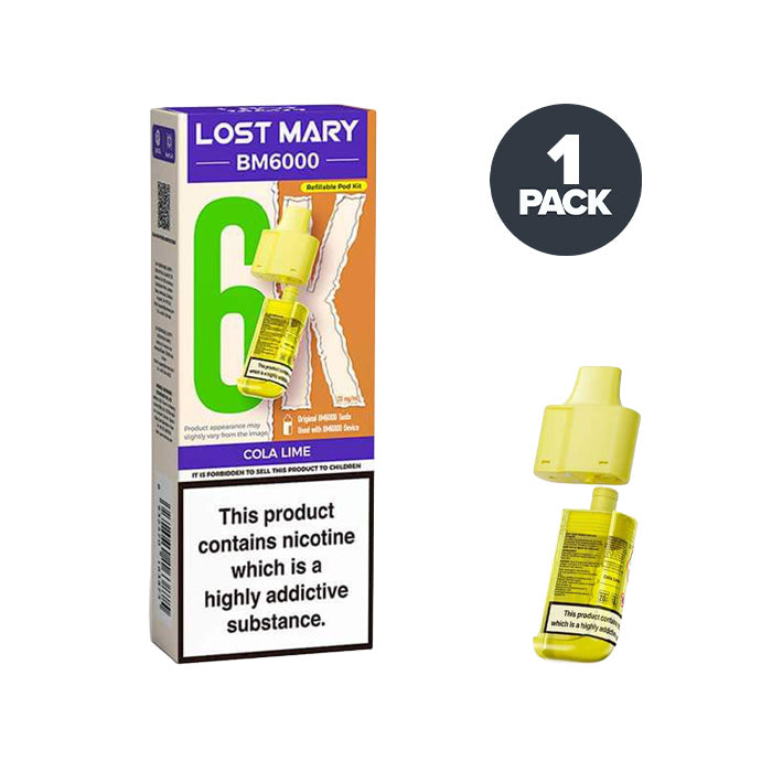 Cola Lime Lost Mary BM6000 Prefilled Pod and Box