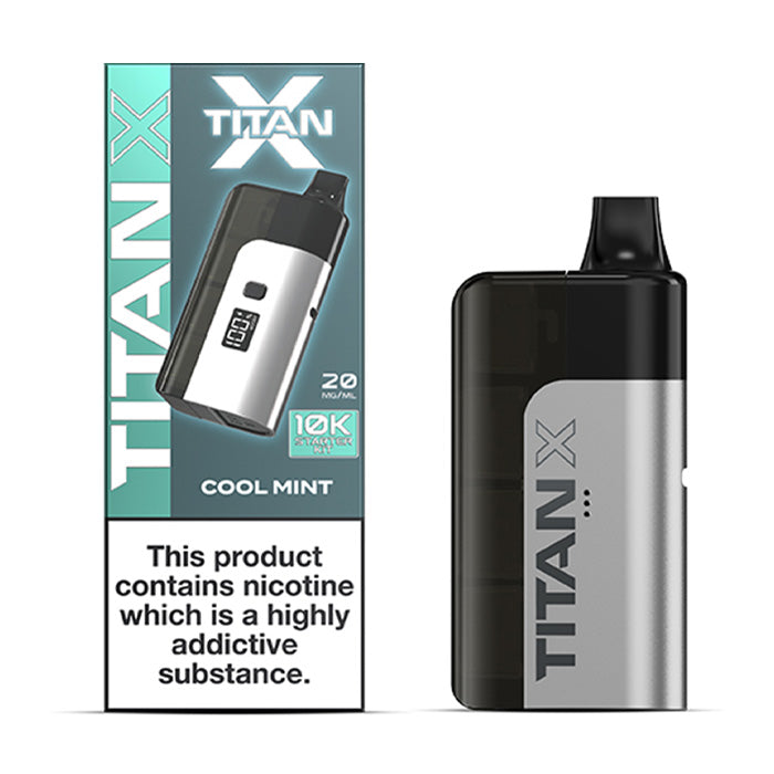 Cool Mint Titan X Prefilled Pod Kit and Box