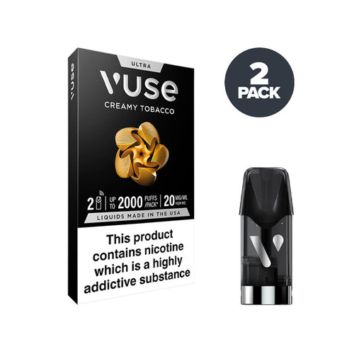 Creamy Tobacco Vuse Ultra Smart Pod and Box