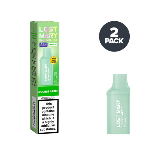 Double Apple Lost Mary BM600 Prefilled Pod and Box