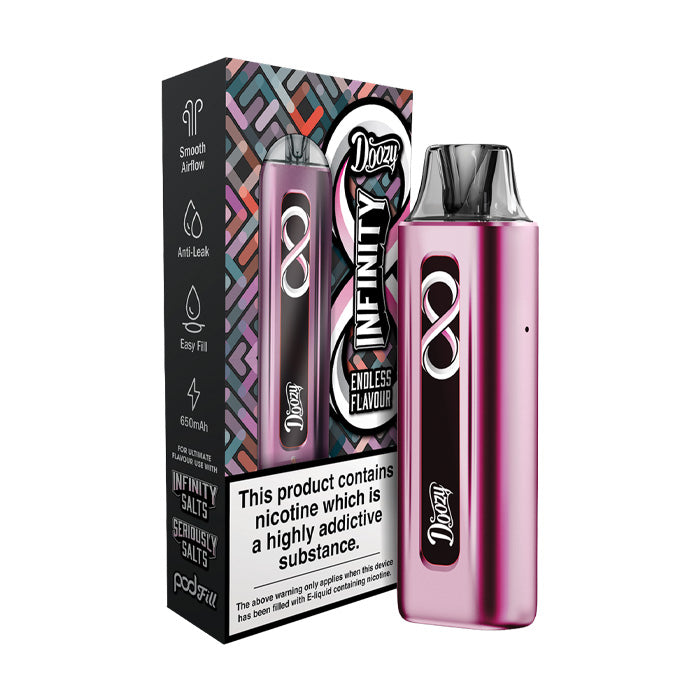 Pink Doozy Infinity Refillable Pod Kit and Box