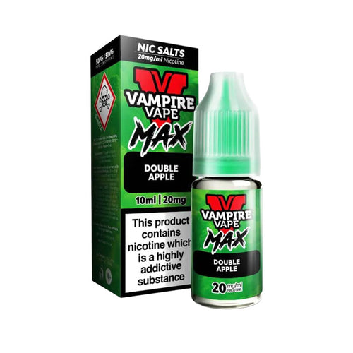 Double Apple Vampire Vape Max 10ml Nic Salt and Box