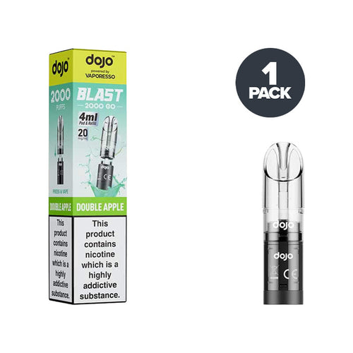 Double Apple Vaporesso Dojo Blast 2000 Go Pod and Box