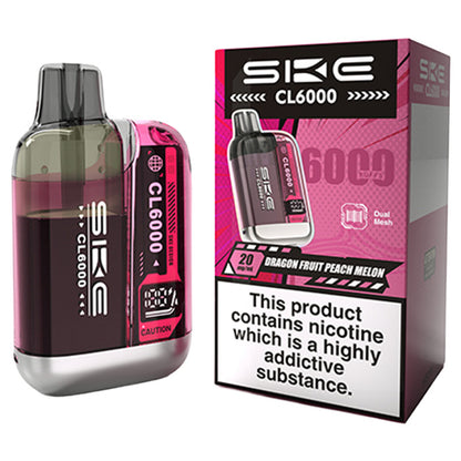 Dragon Fruit Peach Melon SKE CL6000 Prefilled Pod Kit with Box