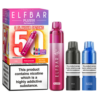 Drinks Edition Elf Bar Plus 50 Prefilled Pod Kit and Box
