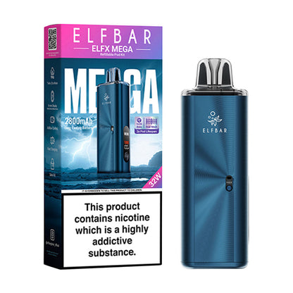 Navy Elf Bar Elfx Mega Pod Kit and Box