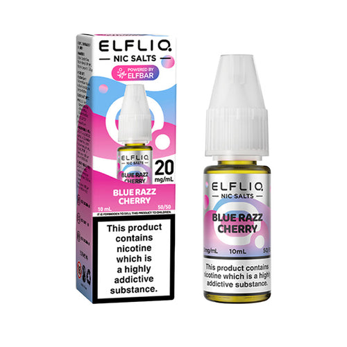 ELFLIQ Blue Razz Cherry 10ml Nic Salt E-Liquid and Box