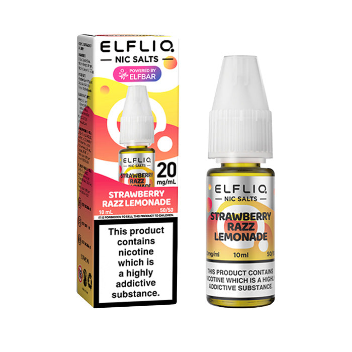 ELFLIQ Strawberry Razz Lemonade 10ml Nic Salt E-Liquid and Box