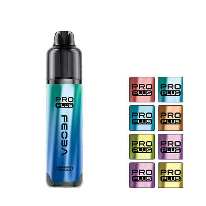 Feoba Pro Plus 30K Pod Kit with eight squares showcasing eight out of the twenty available flavours