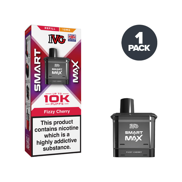 Fizzy Cherry 10mg IVG Smart Max Refill Pack and Box