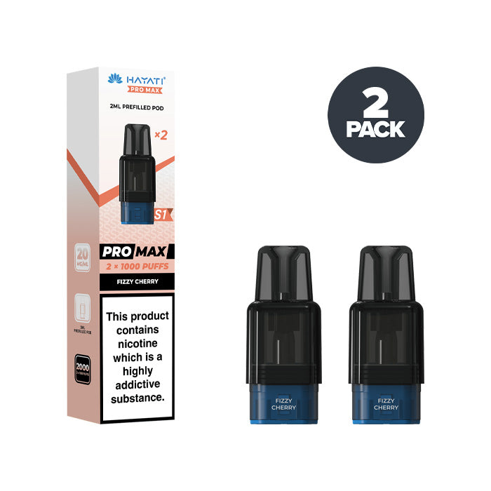Fizzy Cherry Hayati Pro Max S1 Pods and Box