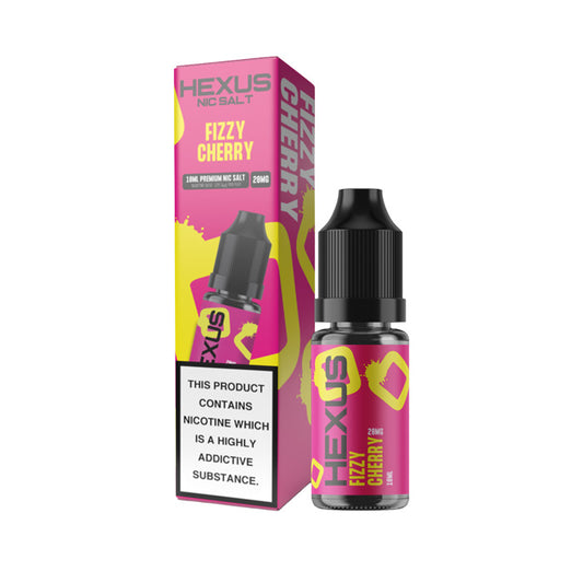 Fizzy Cherry Hexus 10ml Nic Salt E-Liquid and Box