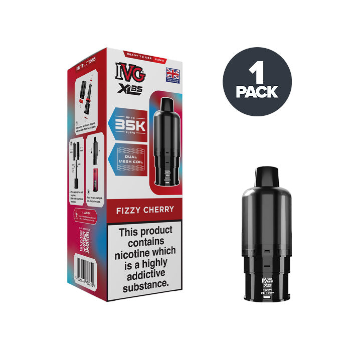 Fizzy Cherry IVG XL35 Prefilled Pod and Box