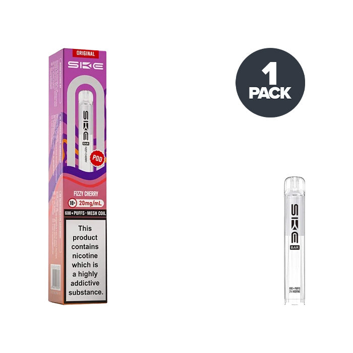 Fizzy Cherry SKE Bar 600 Prefilled Pod and Box