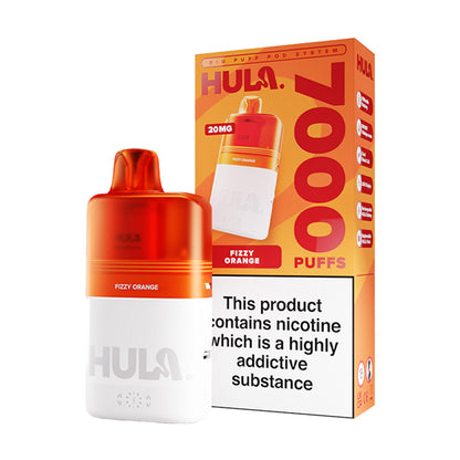 Fizzy Orange Hula 7000 Prefilled Pod kit and box