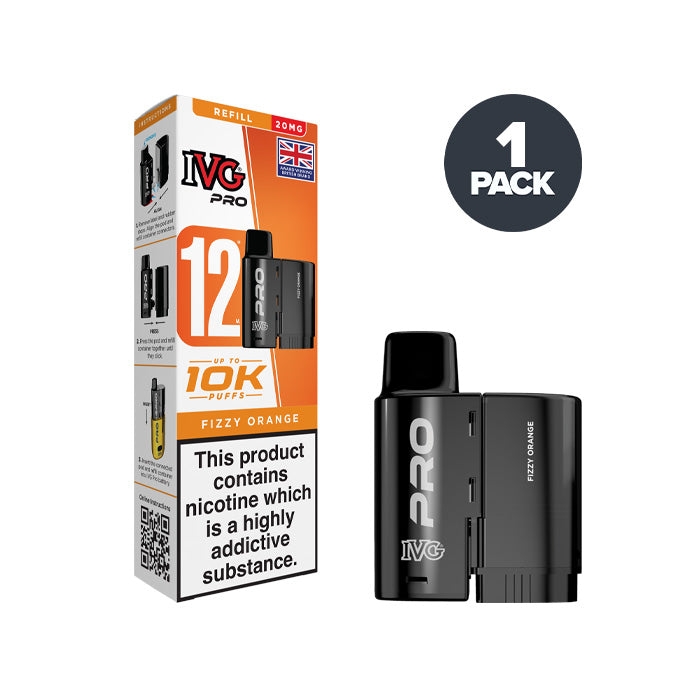 Fizzy Orange IVG Pro 12 Prefilled Pod and Box