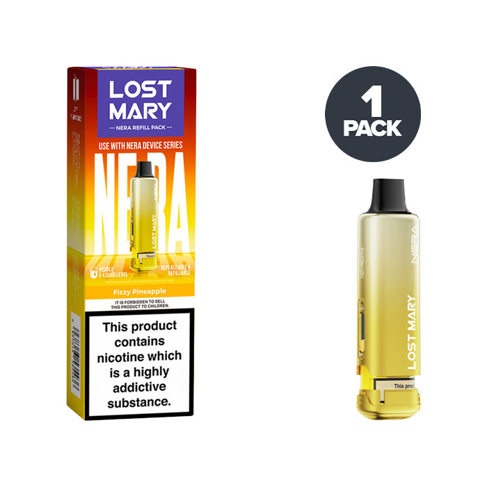 Fizzy Pineapple Lost Mary Nera 15000 puff refill pack and box