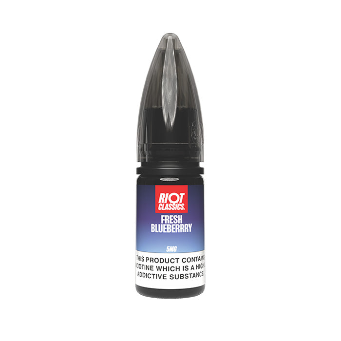 Fresh Blueberry Nic Salt E-Liquid by Riot Classics 5mg 10ml bottle
