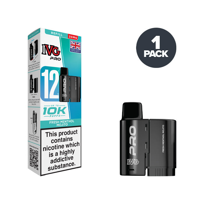 Fresh Menthol Mojito IVG Pro 12 20mg Refill Pack