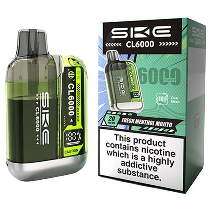 Fresh Menthol Mojito SKE CL6000 Prefilled Pod Kit with Box