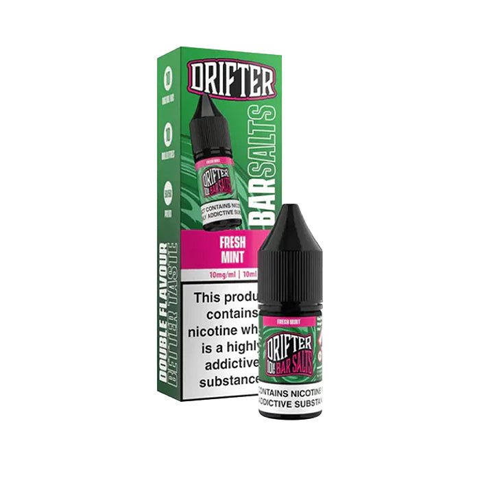 Fresh Mint Drifter Bar Salts 10ml Nic Salt and Box