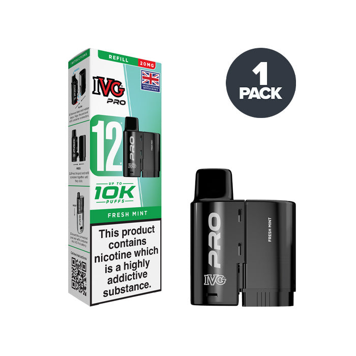 Fresh Mint IVG Pro 12 Prefilled Pod and Box