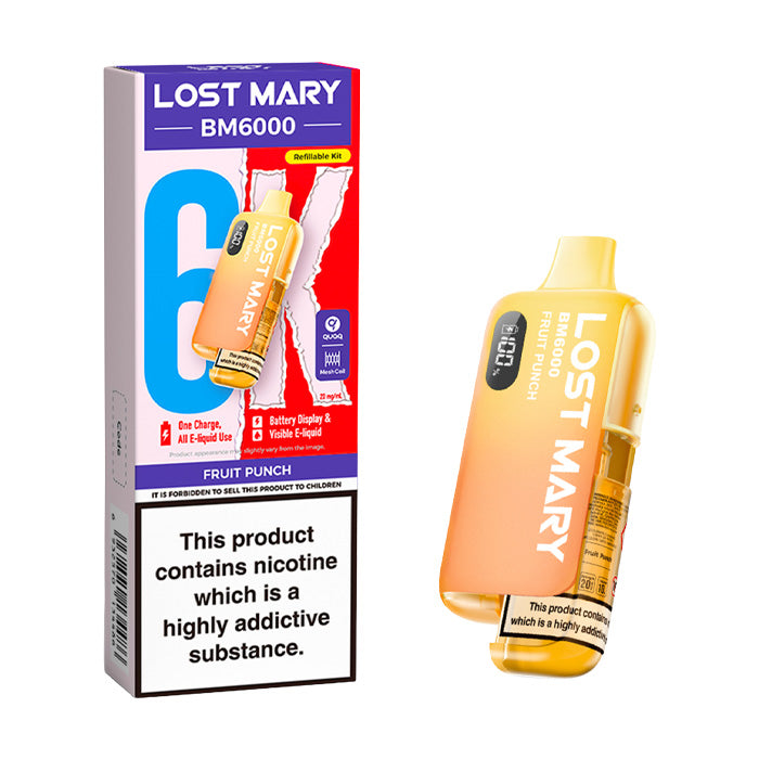 Fruit Punch Lost Mary BM6000 Kit and Box
