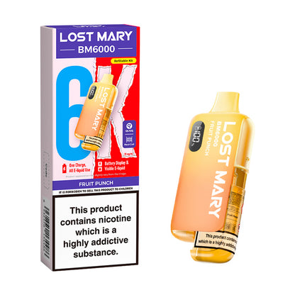 Fruit Punch Lost Mary BM6000 Kit and Box