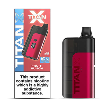 Fruit Punch Titan X Prefilled Vape Kit and Box