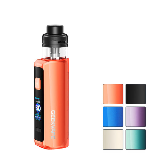 Geekvape Aegis Force Pod Kit with six squares showcasing all available colours