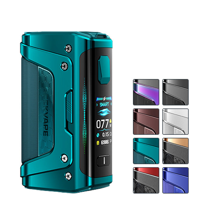 Geekvape Aegis Legend 5 Mod eight squares showcasing all available colours